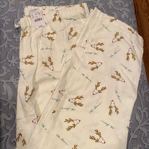 Off-white Soft Flannel Pajama Pants